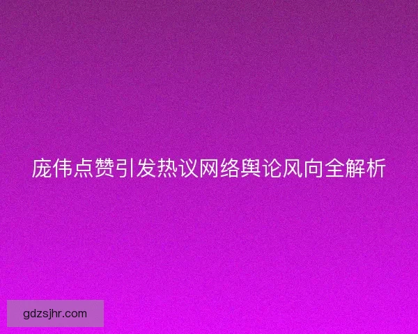 庞伟点赞引发热议网络舆论风向全解析